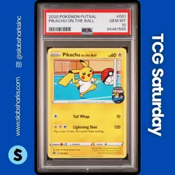 2020 POKEMON FUTSAL PROMO #001/005 PIKACHU ON THE BALL PSA 10 - Image 1