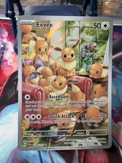 Pokemon Eevee 188/167 Sv06 Twilight Masquerade 50 HP Illustration Rare Holo - Image 1