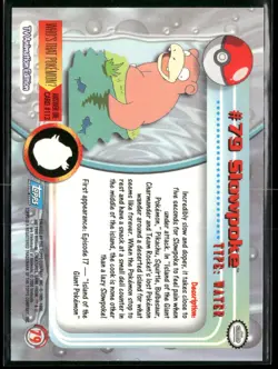 Slowpoke #79 Topps Trading Cards Series 2 Blue Logo Pokemon Near Mint - Image 2