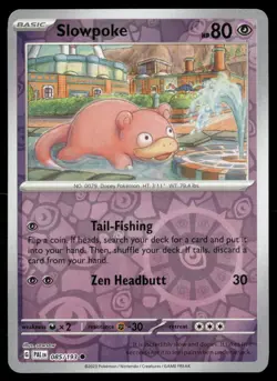 Slowpoke 085/193 Common Paldea Evolved Pokemon Reverse Holo Near Mint - Image 1