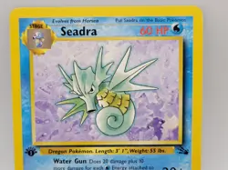 Seadra 42/62 1st Edition Fossil WOTC 1999 Pokemon LP - Image 2