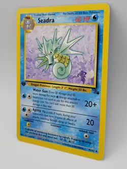 Seadra 42/62 1st Edition Fossil WOTC 1999 Pokemon LP - Image 4