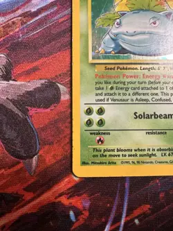 LP Pokemon Card Venusaur 15/102 Base Set Unlimited 1999 WOTC Holo Rare - Image 3