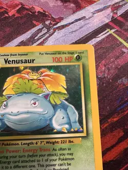 LP Pokemon Card Venusaur 15/102 Base Set Unlimited 1999 WOTC Holo Rare - Image 5