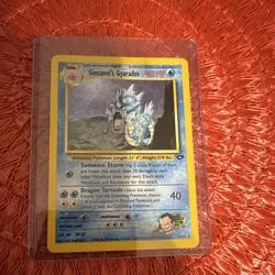 Pokemon TCG Gym Challenge Giovanni's Gyarados 5/132 Holo Rare 90 HP 2000 - Image 2