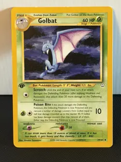Pokemon Golbat 29/64 Neo Revelation 1st Edition Uncommon Regular 60HP Stage 1 - Image 1