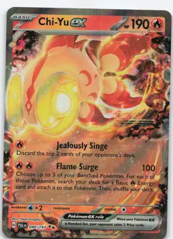 Chi-Yu ex - 040/193 Double Rare Holo SV02: Paldea Evolved NM Pokemon - Image 1