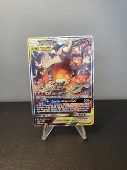 Reshiram & Charizard GX SM201 Tag Team Full Art Promo Pokemon LP - Image 1