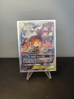 Reshiram & Charizard GX SM201 Tag Team Full Art Promo Pokemon LP - Image 3