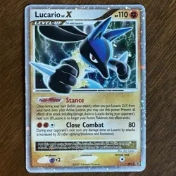 Lucario LV.X DP12, Pokemon Diamond and Pearl Holo Promo Card, Lightly Played, LP - Image 1