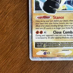Lucario LV.X DP12, Pokemon Diamond and Pearl Holo Promo Card, Lightly Played, LP - Image 3