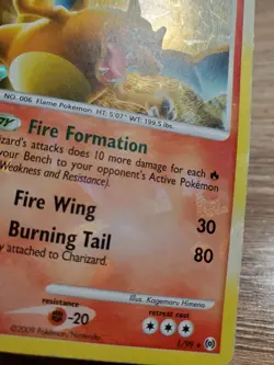 Pokemon Charizard 1/99 Arceus Cracked Ice Holo Bleed Full Card - Image 2