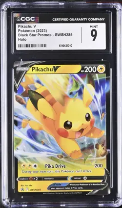 CGC Mint 9 - Pokemon TCG Pikachu V SWSH285 Sword & Shield Black Star Promo 🔥 - Image 1
