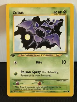 Pokemon Zubat 59/64 Neo Revelation 1ST EDITION!! VINTAGE! - Image 1