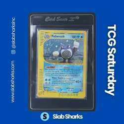 2002 POKEMON EXPEDITION SET #24/165 POLIWRATH HOLO RARE - Image 1