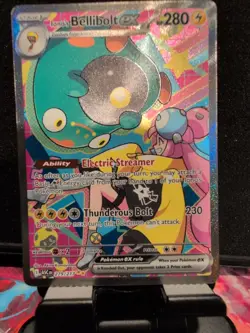 Pokemon Iono's Bellibolt EX Full Art Holo Card 279/217 280HP Special Illustrati… - Image 2