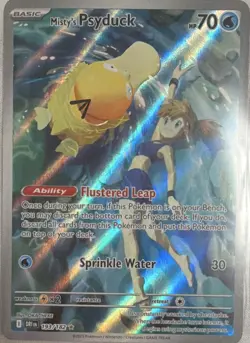 Pokemon Misty's Psyduck 193/182 Sv10 Destined Rivals Full Art Holo 70 HP Rare - Image 1