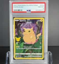 2021 Pokemon Celebrations #005 Pikachu Full Art - PSA 8 NM-MT - 25th Anniversary - Image 1