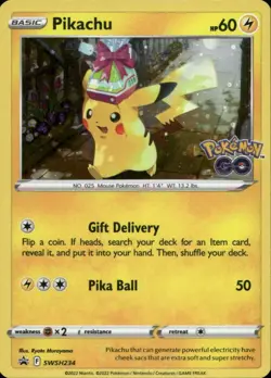 Pikachu SWSH234 Holo Promo Sword & Shield Promo Pokemon Holo Near Mint - Image 1