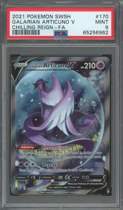 GALARIAN ARTICUNO V Chilling Reign Holo Rare #170 PSA 9 Pokemon [Nostalgium] - Image 1