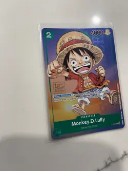 One Piece Monkey D Luffy 1st Anniversary Tournament P-037 foil rare Bandai card - Image 2