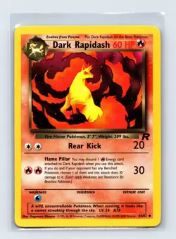 Dark Rapidash 44/82 Team Rocket Uncommon Non-Holo Pokemon Card - Image 1
