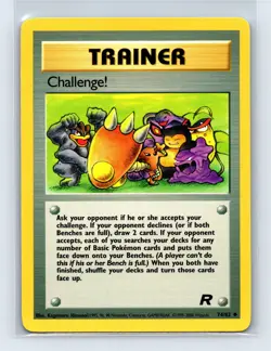 Challenge! 74/82 Base Set Team Rocket Uncommon Pokemon TRAINER Card 2000 NM - Image 1
