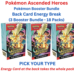 FIRE - POKEMON Ascended Heroes-3X Bundles-Back Card Energy Break (PYT)-#4 - Image 1