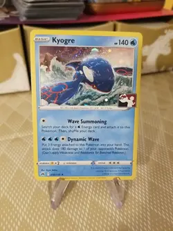Kyogre Holo Pokemon Prize Pack Series 4 Promo Pokemon Card NM/LP Play Stamp - Image 1