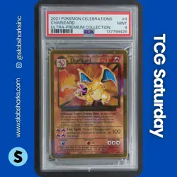 2021 POKEMON SWSH CELEBRATIONS UPC #4/102 CHARIZARD GOLD METAL CARD PSA 9 - Image 1