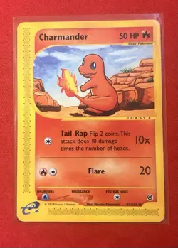 Pokemon TCG Charmander Card Expedition Base Set E-Series Non-Holo Card 97/165 - Image 1