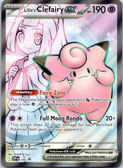 Lillie's Clefairy ex Promo SV: Scarlet & Violet Promo Cards 195 NM - Image 1