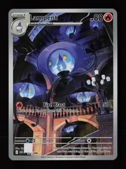 Lampent 102/086 Holo Illustration Rare White Flare Pokemon Cards - Image 1