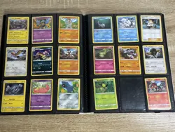 Pokemon Card Collection Lot 340+ Cards Binder Included Holo Rare Energy - Image 1