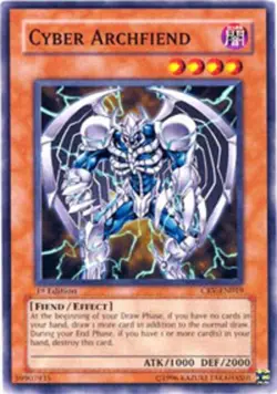 Yugioh! Cyber Archfiend - CRV-EN019 - Common - Unlimited Edition Near Mint, Engl - Image 1