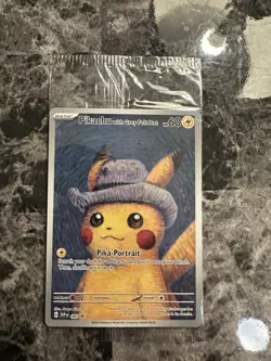 Pokemon x Van Gogh: Pikachu with Grey Felt Hat - 085 Promo Card - Sealed - Image 3