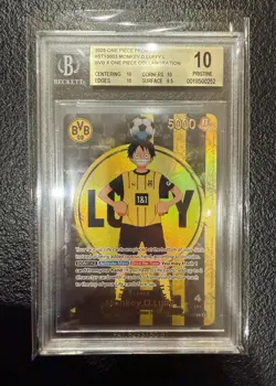 One Piece x BVB Monkey D. Luffy Promo Card BGS 10 Pristine ST13-003 Beckett TCG - Image 1