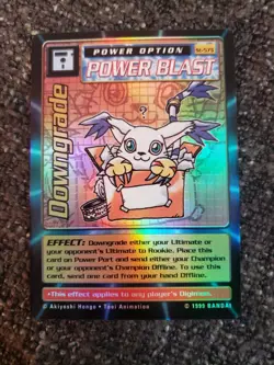 Vintage Digimon CCG Battle Series 1 Power Option Holo Card Downgrade ST-57S - Image 2