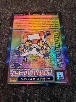 Vintage Digimon CCG Battle Series 1 Power Option Holo Card Downgrade ST-57S - Image 5