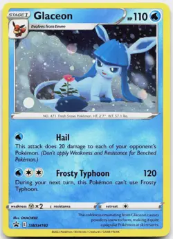 Glaceon SWSH192 Holo Promo Sword & Shield Promo Pokemon Near Mint - Image 1