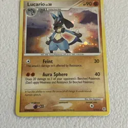 Lucario LV.30 Holo Rare Pokemon Card Diamond & Pearl 6/130 MP - Image 1