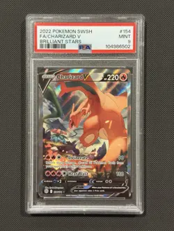 Pokemon TCG Charizard V Alternate Full Art Holo Ultra Rare PSA 9 2022 154/172 - Image 1