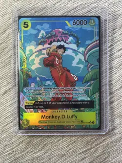 One Piece Monkey D Luffy OP07-109 Treasure Trading Card Super Rare SR - Image 1