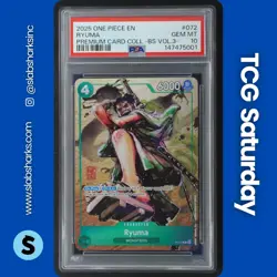 2025 ONE PIECE BEST SELECTION VOL.3 #P-072 RYUMA PROMO PREMIUM COLLECTION PSA 10 - Image 1