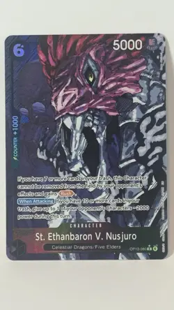 St. Ethanbaron V. Nusjuro (Alternate Art) OP13-080 Carrying On His Will Foil - Image 1