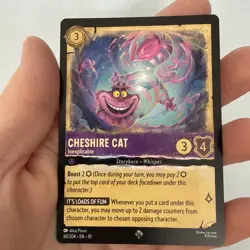 Disney Lorcana Whispers In The Well Cheshire Cat Inexplicable 60/204 Super Rare - Image 1