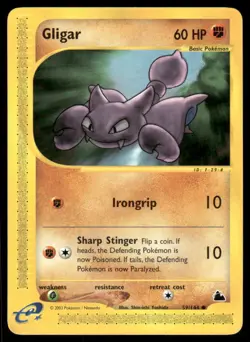 Pokemon Cards Gligar 59/144 Skyridge WOTC Common NM *2 - Image 1