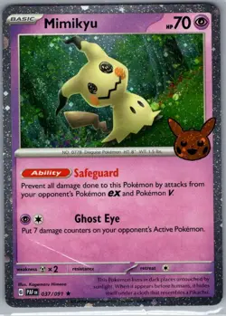 Mimikyu - (Cosmos Holo) 037/091 Trick or Trade BOOster 2024 - Pokemon Card - NM - Image 1