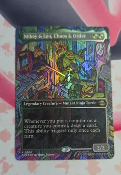 Mikey & Leo, Chaos & Order (Borderless) Teenage Mutant Ninja Turtles Foil - Image 1