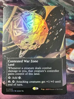 Contested War Zone - Borderless FOIL - Edge of Eternities #53 Rare, NM - Image 1